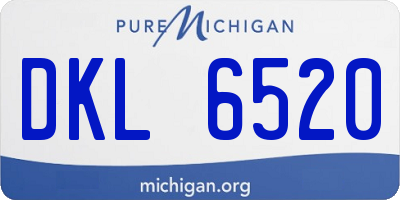 MI license plate DKL6520