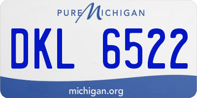 MI license plate DKL6522