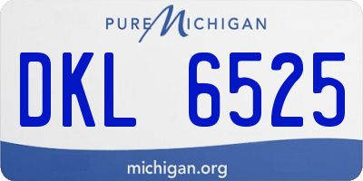 MI license plate DKL6525