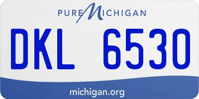 MI license plate DKL6530