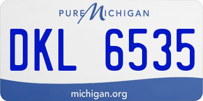 MI license plate DKL6535