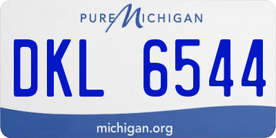 MI license plate DKL6544