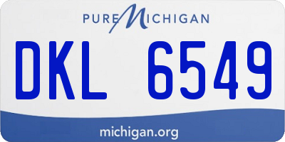 MI license plate DKL6549
