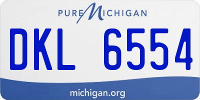 MI license plate DKL6554