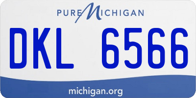 MI license plate DKL6566