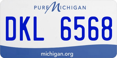 MI license plate DKL6568