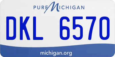 MI license plate DKL6570
