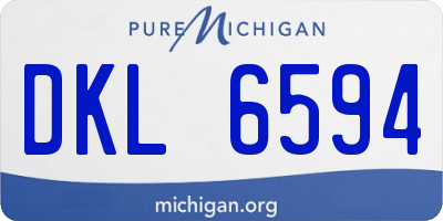 MI license plate DKL6594
