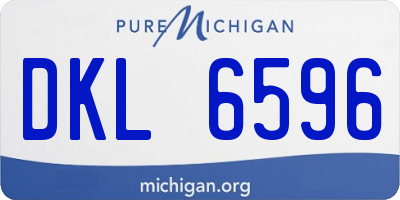 MI license plate DKL6596