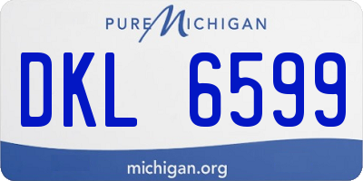 MI license plate DKL6599