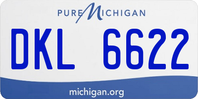 MI license plate DKL6622