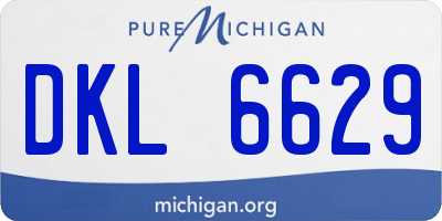 MI license plate DKL6629