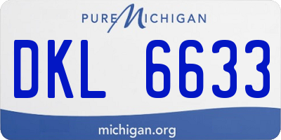MI license plate DKL6633
