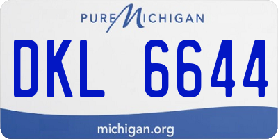 MI license plate DKL6644