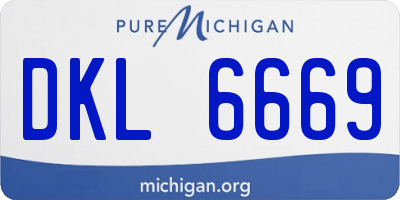 MI license plate DKL6669