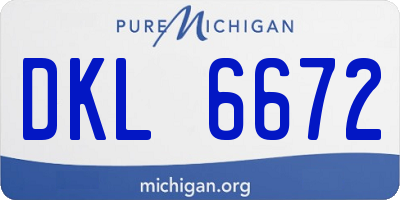 MI license plate DKL6672
