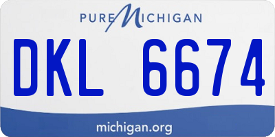 MI license plate DKL6674