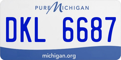 MI license plate DKL6687