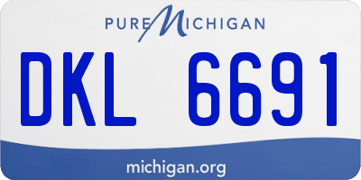 MI license plate DKL6691