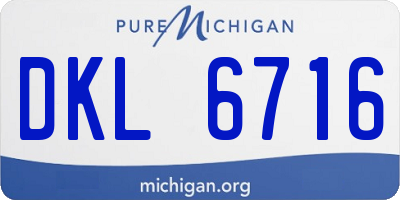 MI license plate DKL6716