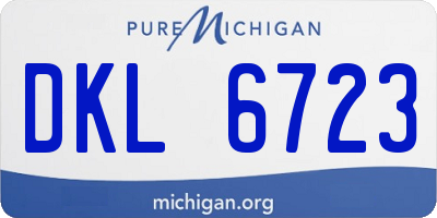 MI license plate DKL6723