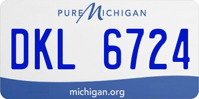 MI license plate DKL6724