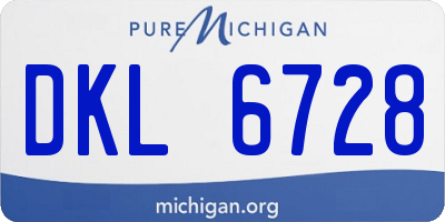 MI license plate DKL6728