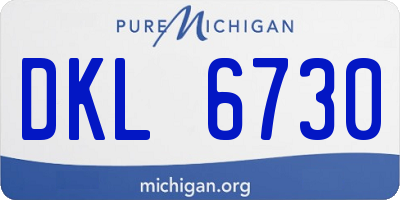MI license plate DKL6730