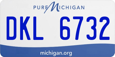 MI license plate DKL6732