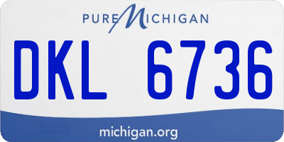 MI license plate DKL6736