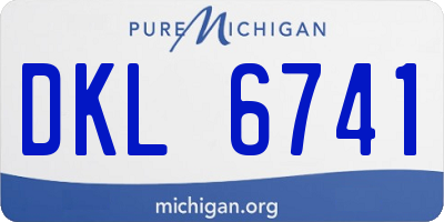 MI license plate DKL6741