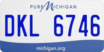 MI license plate DKL6746