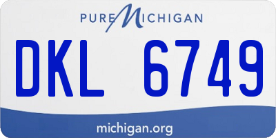 MI license plate DKL6749