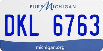 MI license plate DKL6763