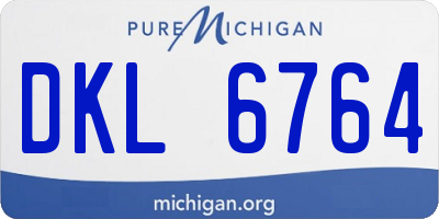 MI license plate DKL6764