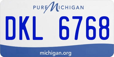 MI license plate DKL6768