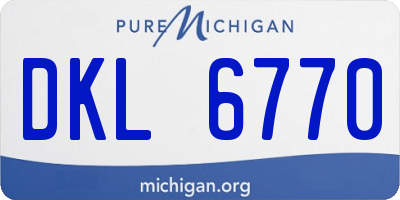 MI license plate DKL6770