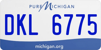 MI license plate DKL6775