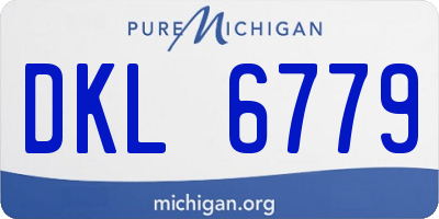 MI license plate DKL6779