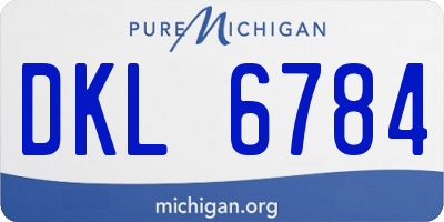 MI license plate DKL6784