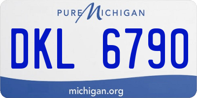 MI license plate DKL6790