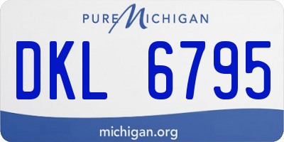 MI license plate DKL6795