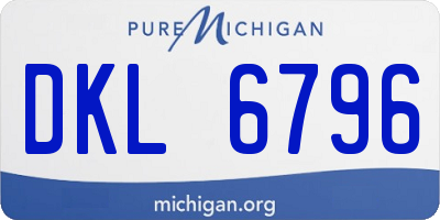 MI license plate DKL6796