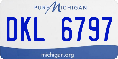 MI license plate DKL6797