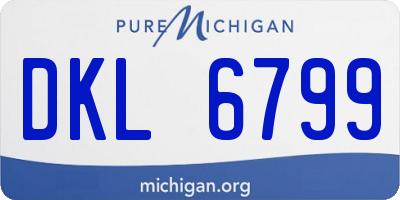MI license plate DKL6799