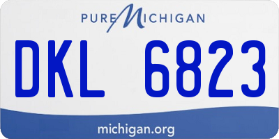 MI license plate DKL6823