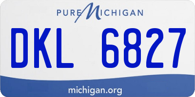 MI license plate DKL6827