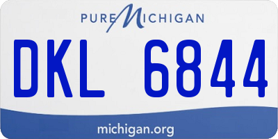 MI license plate DKL6844