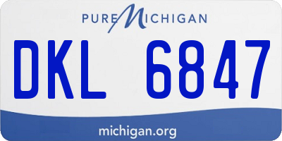 MI license plate DKL6847