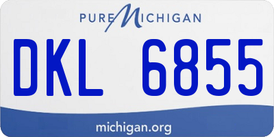 MI license plate DKL6855